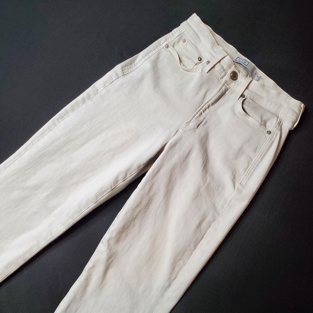 Ayr Women's Size 27 The Pop Straight Leg Jeans White